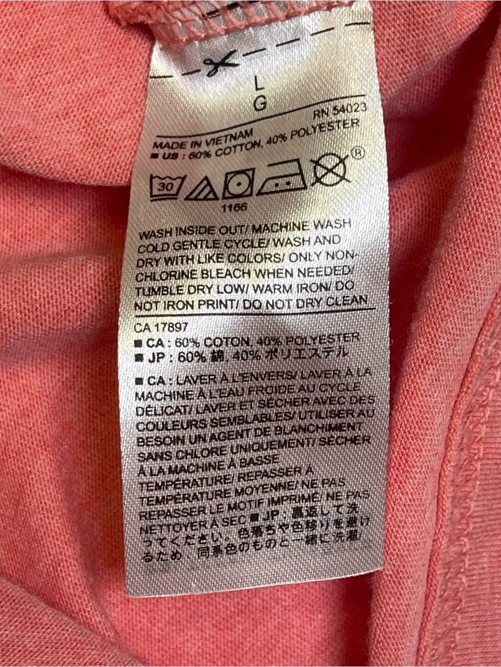 Banana Republic Mens Eco Premium Wash V-Neck T-Shirt Large Heathered Pink Coral
